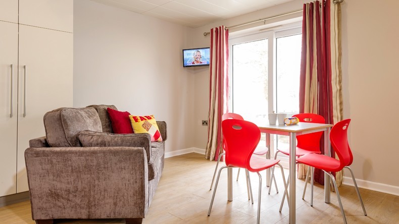 Silver apartment lounge at Golden Coast in Woolacombe