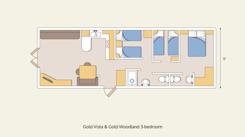 caravans gold vista woodland 3 bedroom