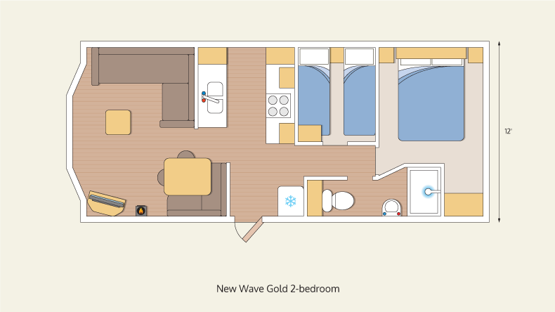 caravans new wave gold 2 bedroom