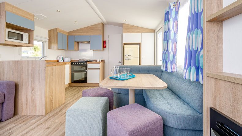 New Wave Gold caravan kitchen