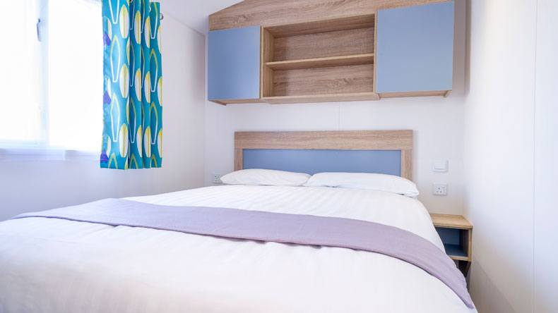 New Wave Gold caravan master bedroom