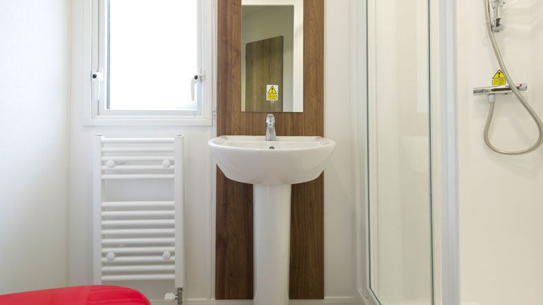 New Wave Gold caravan bathroom