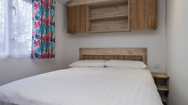 New Wave Gold caravan master bedroom