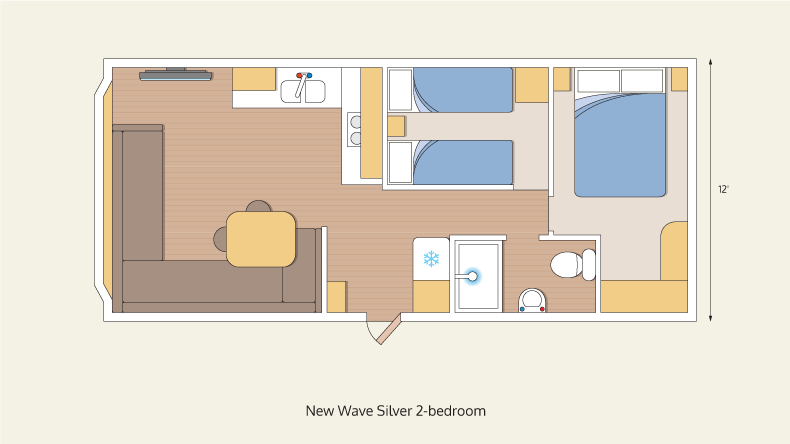 caravans new wave silver 2 bedroom