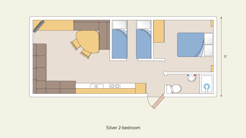 caravans silver 2 bedroom