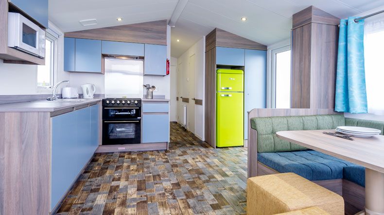 New Wave Silver caravan kitchen