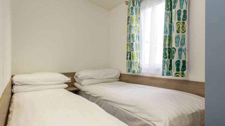 New Wave Silver caravan twin bedroom