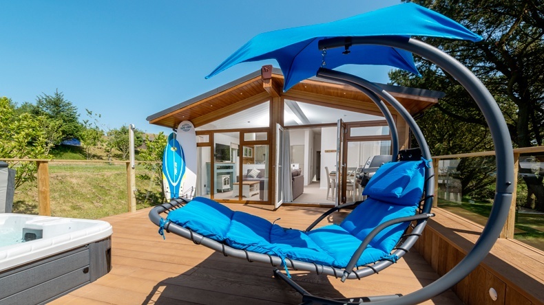 Surf Lodge deck hot tub