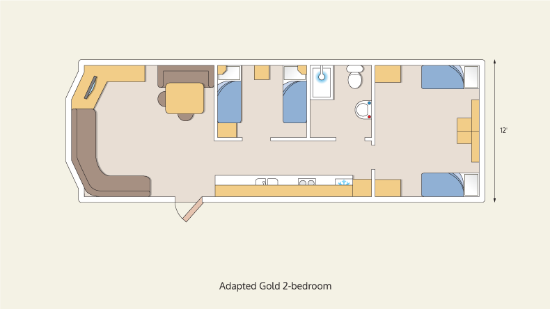 wheelchair friendly gold 2 bedroom