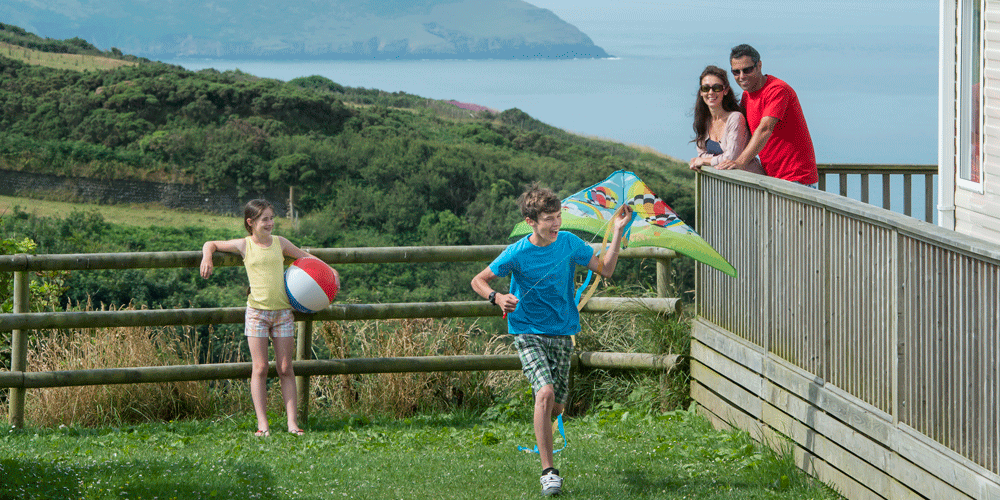 Sea view caravan holiday home at Woolacombe Bay